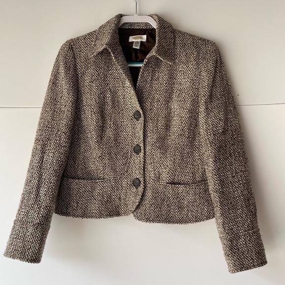 Talbots Blazer Jacket Coat 25% Wool Blazer Jacket, Sz 8 - Picture 3 of 13